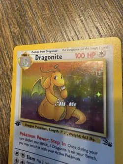 Pokemon TCG Dragonite 1st Edition Fossil Card 4/62 Holo - Image 2