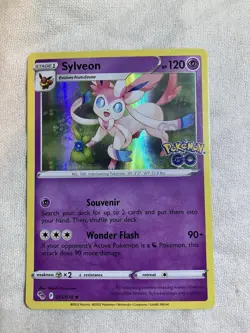 Pokemon TCG Sylveon Holo Rare Card 035/078 Pokemon Go NM Condition - Image 1
