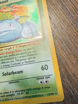 Venusaur 015/102 Base Set Holo Unlimited Rare Pokemon Card - Image 4