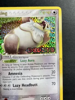 Pokemon TCG Slaking EX Deoxys 15/107 Holo Rare Reverse Holo Vintage Card - Image 3