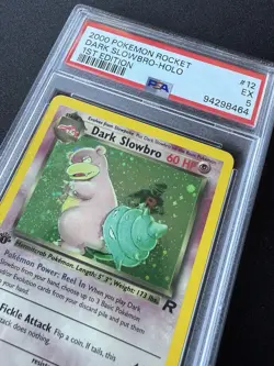 PSA 5 Dark Slowbro Holo - 1st Edition Team Rocket 12/82 Pokemon Card WOTC - Image 2