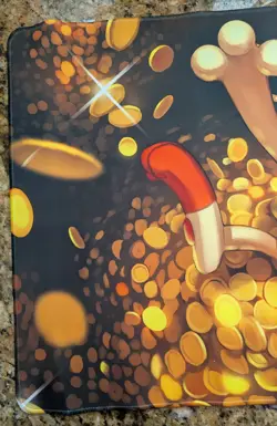 Meowth CCG Playmat - Gold Coins Card Mat - Pokemon Meowth TCG Playmat 24x14 NEW - Image 4