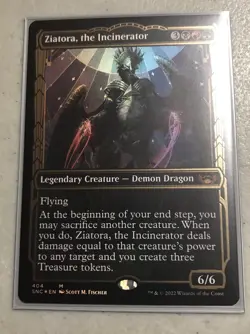 MTG Ziatora the Incinerator GILDED FOIL from New Capenna. NM. - Image 1