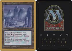 4x Karplusan Forest - Brian Selden - 1998 ~ Near Mint World Championship G MTG M - Image 1