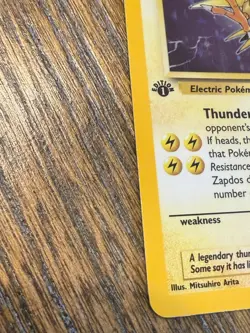 Zapdos 15/62 Fossil Holo 1st Edition Pokemon Card Rare - Image 3