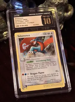 ✨2004 Pokemon Salamence SWIRL e-League Cosmos Holo ~ CGC PRISTINE / PSA 10 ✨ - Image 5