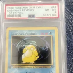 Pokemon Sabrina's Psyduck Gym Challenge 2000 1st Edition PSA 8 Regular #99/132 - Image 2