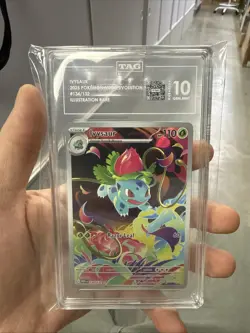 (PSA) Pokemon Ivysaur Mega Evolution 134/132 Illustration Rare Holo TAG 10 🔥 - Image 1