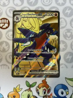Cynthia’s Garchomp ex Full Art Pokemon Destined Rivals #215/182 Near Mint - Image 1