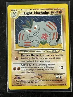 💥 LIGHT MACHOKE | Pokemon TCG 2002 | (Neo Destiny Set) NM/LP+ Vintage #49/105 - Image 1