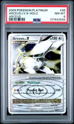 2009 POKEMON PLATINUM ARCEUS #96 ARCEUS LV.X-HOLO PSA 8 - Image 1