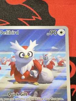 Delibird 152/132 Pokemon Me01: Mega Evolution Holo Full Art English Near Mint #1 - Image 4