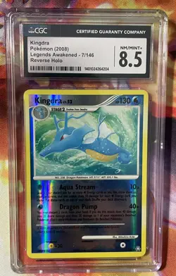 2008 Pokemon Legends Awakened #7/146 Kingdra Reverse Holo CGC 8.5 NM-MT+ - Image 1