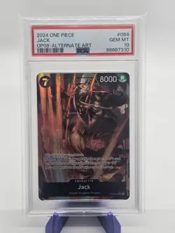 PSA 10 Gem Mint ENGLISH Jack Alt Art SP SR OP08-084 One Piece Two Legends - Image 1