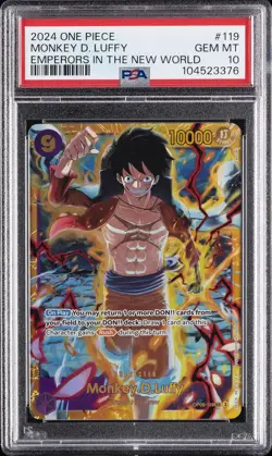 2024 ONE PIECE OP09-EMPERORS IN THE NEW WORLD #119 MONKEY D. LUFFY PSA 10 - Image 1