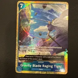 One Piece Gravity Blade Raging Tiger OP06-058 Alt Art PRB02 English - Image 1