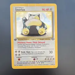 Pokemon TCG Snorlax Base Set 11/64 Nintendo Wizards 1999 Card First edition - Image 1