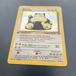 Pokemon TCG Snorlax Base Set 11/64 Nintendo Wizards 1999 Card First edition - Image 4