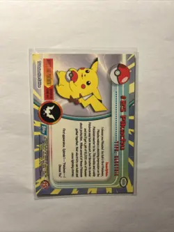 PIKACHU #25 - Blue Logo TV Animation Edition SERIES 1 - TOPPS POKEMON CARD NM - Image 2