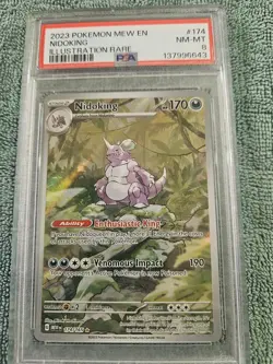 Nidoking 174/165 SV Scarlet & Violet 151 PSA 8 Pokemon Card English Holo Rare NM - Image 1