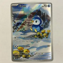 Pokemon TCG Piplup Illustration Rare 098/094 Phantasmal Flames Card NM - Image 1