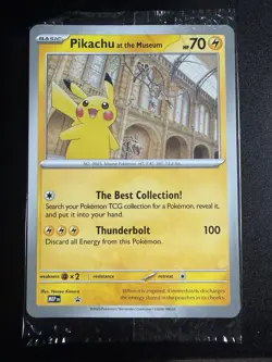 Pikachu At The Museum SEALED Jumbo Promo Card Pokemon TCG English - Image 1
