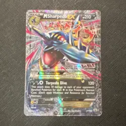 Pokemon M Sharpedo EX XY200 Mega Promo Holo Card XY Set English TCG - Image 1