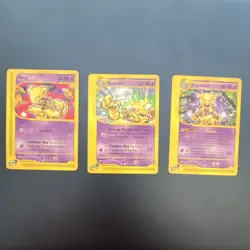 Pokemon TCG Abra Kadabra Alakazam Card Lot Nintendo 2002 93/165 84/165 33/165 - Image 1