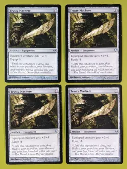Trusty Machete x4 Zendikar 4x Playset Magic the Gathering MTG - Image 1