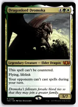 Dragonlord Dromoka NM TDC Commander: Tarkir: Dragonstorm MTG - Image 1
