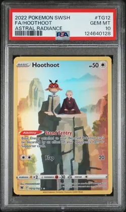 2022 POKEMON SWORD & SHIELD ASTRAL RADIANCE #TG12 FULL ART/HOOTHOOT PSA 10 - Image 1