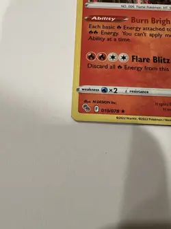 Charizard 010/078 Holo Rare Pokemon 2022 Sword & Shield GO NM - Image 5