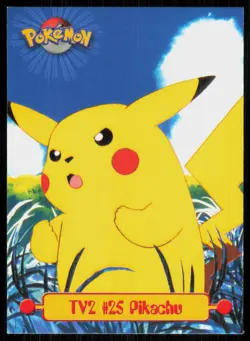 1999 Topps Pokemon TV Animation Series 1 #25 Pikachu #TV2 - Image 1