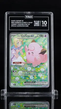 Pokemon TCG Lillie's Clefairy EX 184/159 Journey Together TAG 10 - Image 1