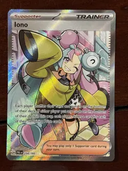 Pokemon Paldea Evolved Iono 254/193 Full Art Rare Holo - Image 1