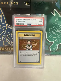 2000 Pokemon Gym Heroes #15 Brock Holo PSA 9 – Low POP - Image 1