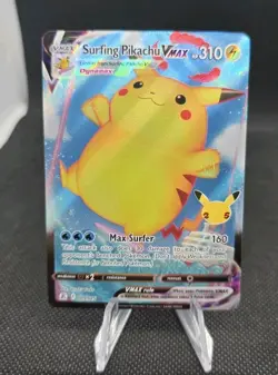 Surfing Pikachu VMAX 009/025 – Celebrations Pokemon Card - Image 1