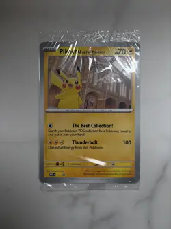 Pikachu At The Museum, Pokemon X Natural History Museum Jumbo Promo Pokemon Card - Image 1
