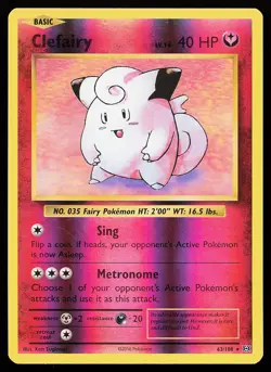 Clefairy 63/108 Reverse Holo Rare XY Evolutions Pokemon Card - Image 1