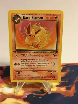 Pokemon Card - Dark Flareon Team Rocket 35/82 Uncommon 1st Edition MP - Image 2