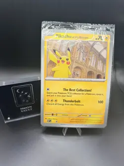 Pokemon x Natural History Museum Pikachu Jumbo Promo Card - Image 1