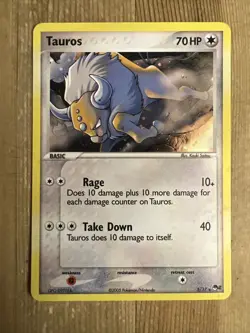 Tauros - 5/17 - Holo Rare Pop Series 2 Set Promo TCG - Pokemon Card - LP - Image 1