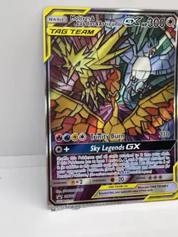 Pokemon TCG Moltres & Zapdos & Articuno GX SM210 Holo Promo Pokemon Card CRIMP - Image 2