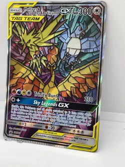 Pokemon TCG Moltres & Zapdos & Articuno GX SM210 Holo Promo Pokemon Card CRIMP - Image 3