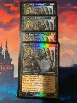 MTG Modern Horizons 3 Sling Gang Lieutenant Retro Frame Foil x 4 - Image 1