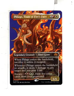 MTG SkeenAB Phlage Titan of Fire's Fury BORDERLESS from MH3. NM. - Image 1