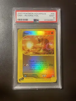 PSA 9 Onix Reverse Holo - 98/147 - Aquapolis - Pokemon - Read Description - Image 1