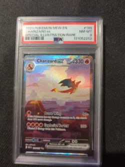 2023 Pokemon Mew En Charizard Ex Special Illustration Rare #199 PSA 8 - Image 1