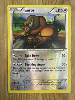 Pokemon TCG Tauros Generations 57/83 Reverse Holo Rare HP - Image 1