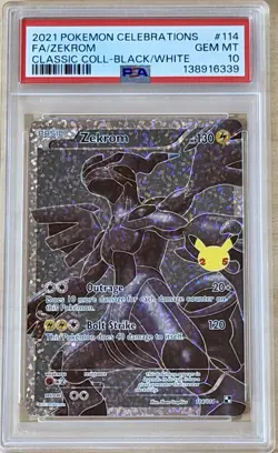 2021 Pokemon Celebrations #114 Classic Zekrom Full Art Holo PSA 10 Gem 💎 Mint - Image 1